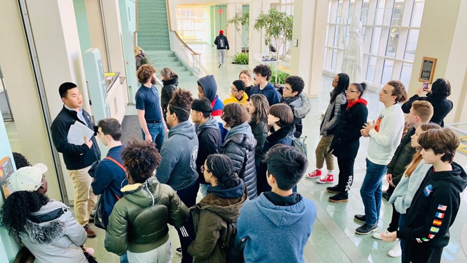 Columbia Secondary School students go on a college tour. Parents in Harlem want the school to overhaul its admissions standards to be more inclusive of the surrounding community.