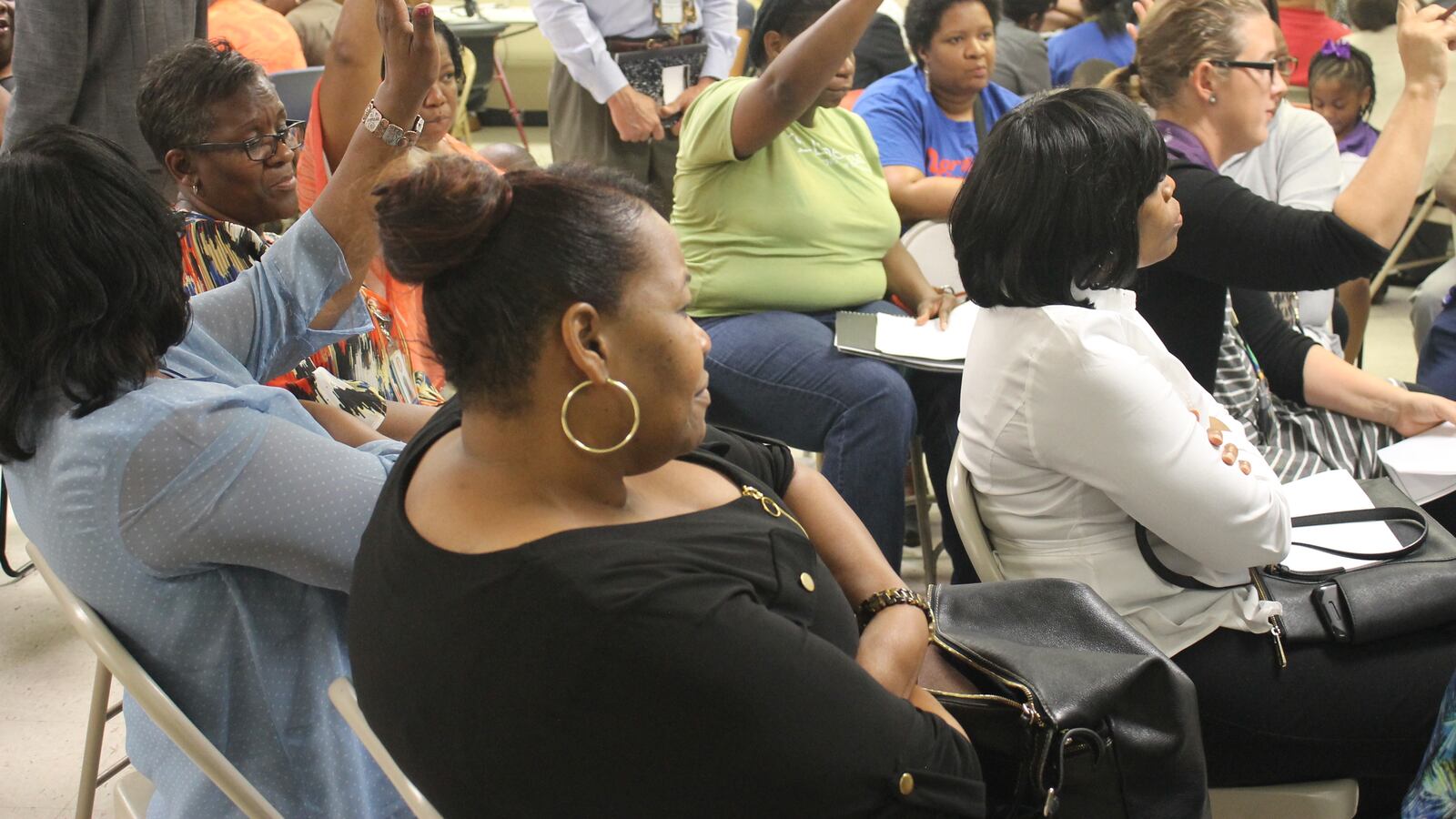 Teachers, parents and other education stakeholders offer input during a community meeting in Frayser about the future of Shelby County Schools.