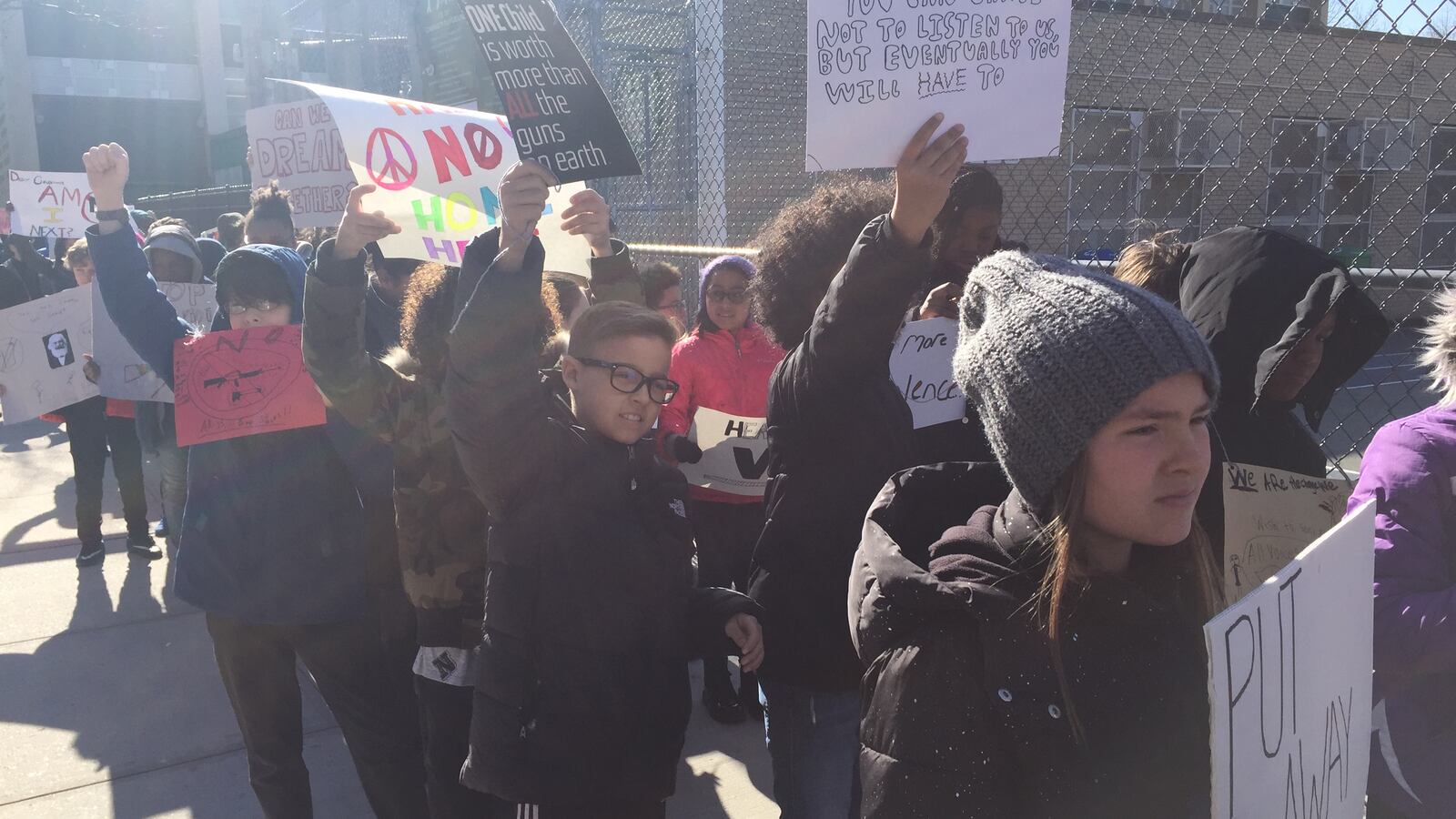 Students at P.S. 261 in Brooklyn walked out of class in March to honor the victims of the Parkland, Fla. shooting and call for stricter gun control laws.