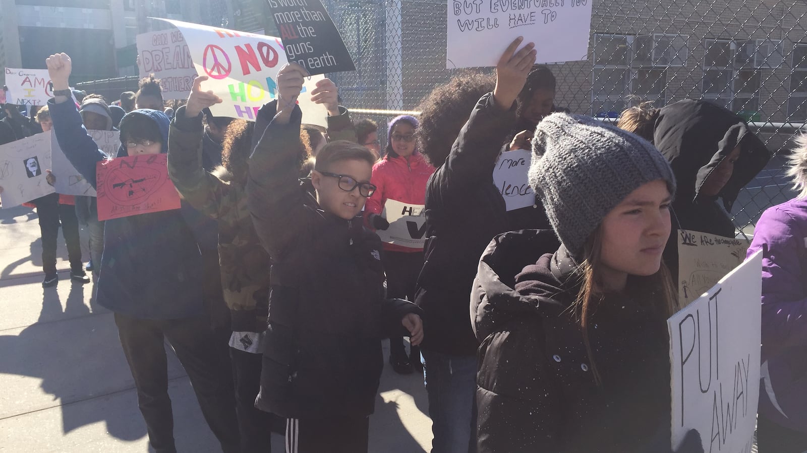 Students at P.S. 261 in Brooklyn walked out of class in March to honor the victims of the Parkland, Fla. shooting and call for stricter gun control laws.