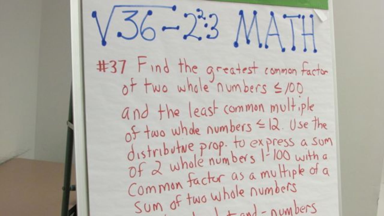 Notes from a committee during work to create new Indiana math standards in last year.