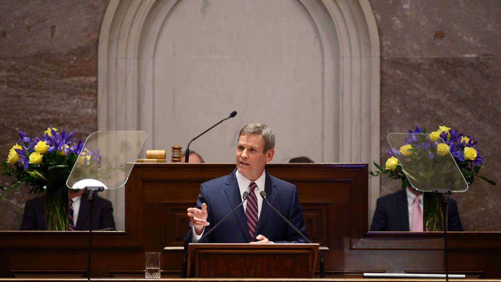 Gov. Bill Lee delivers his second State of the State Address to the Tennessee General Assembly in Nashville.