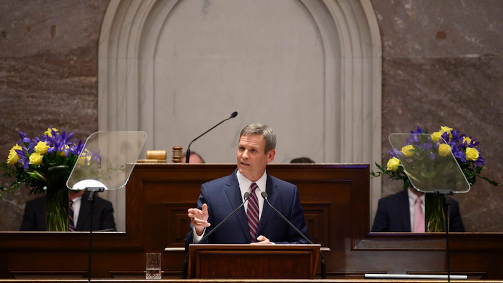Gov. Bill Lee delivers his second State of the State Address to the Tennessee General Assembly in Nashville.