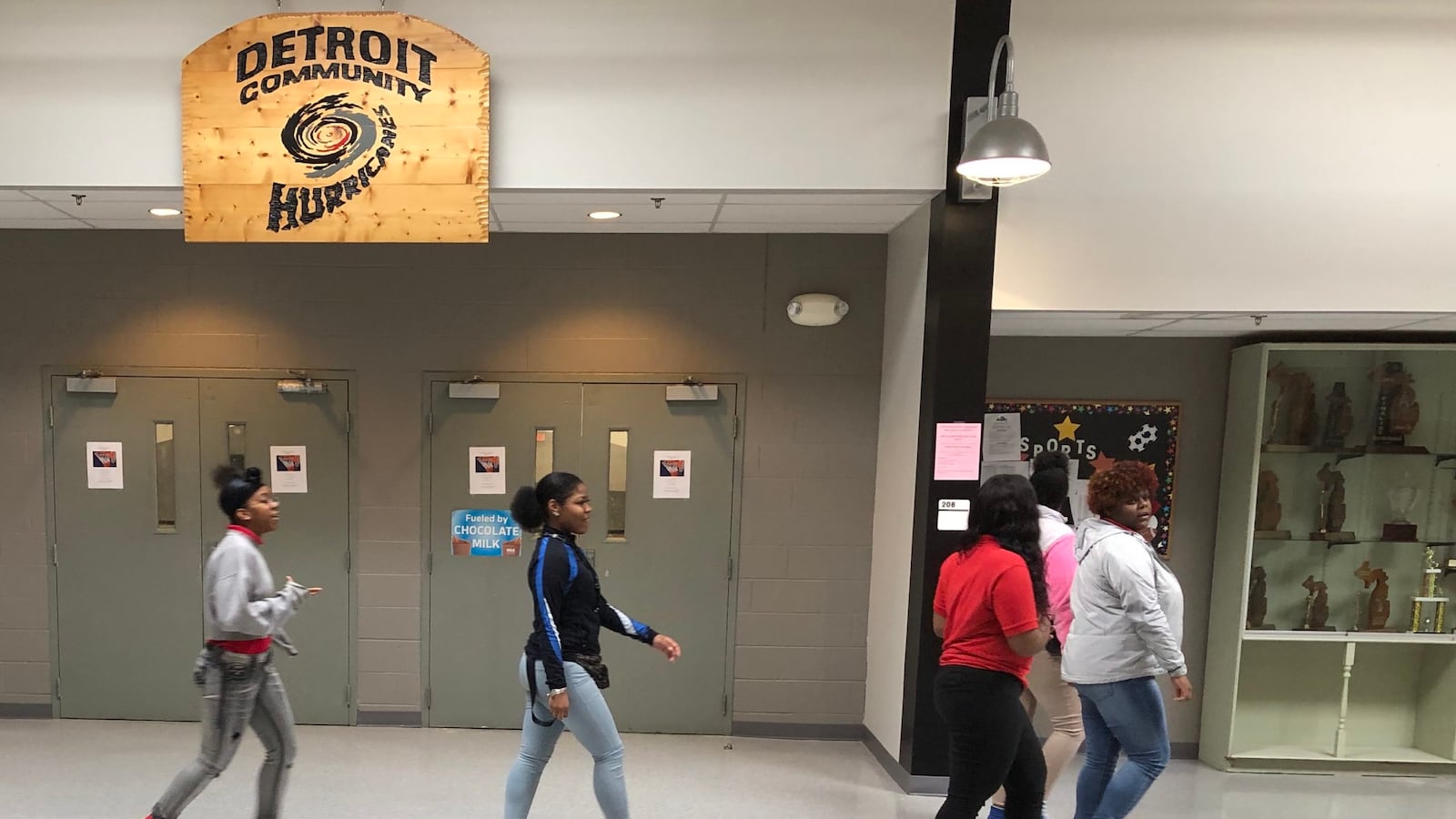 Students at Detroit Community Schools High School.