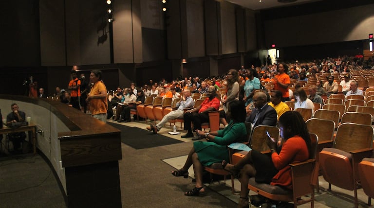 Hundreds gather at Broad Ripple High School to plead for the school to stay open