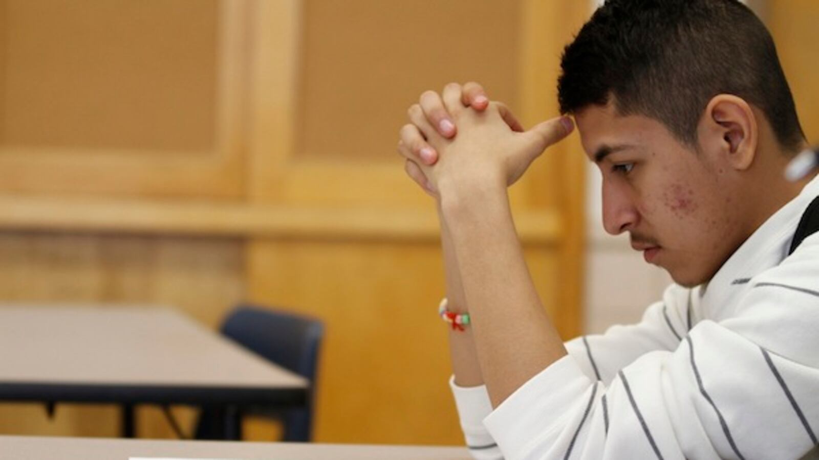 A Manual student, deep in thought.