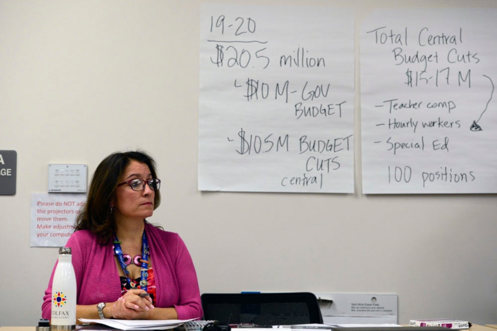 Denver Superintendent Susana Cordova during teacher contract negotiations in January 2019. 