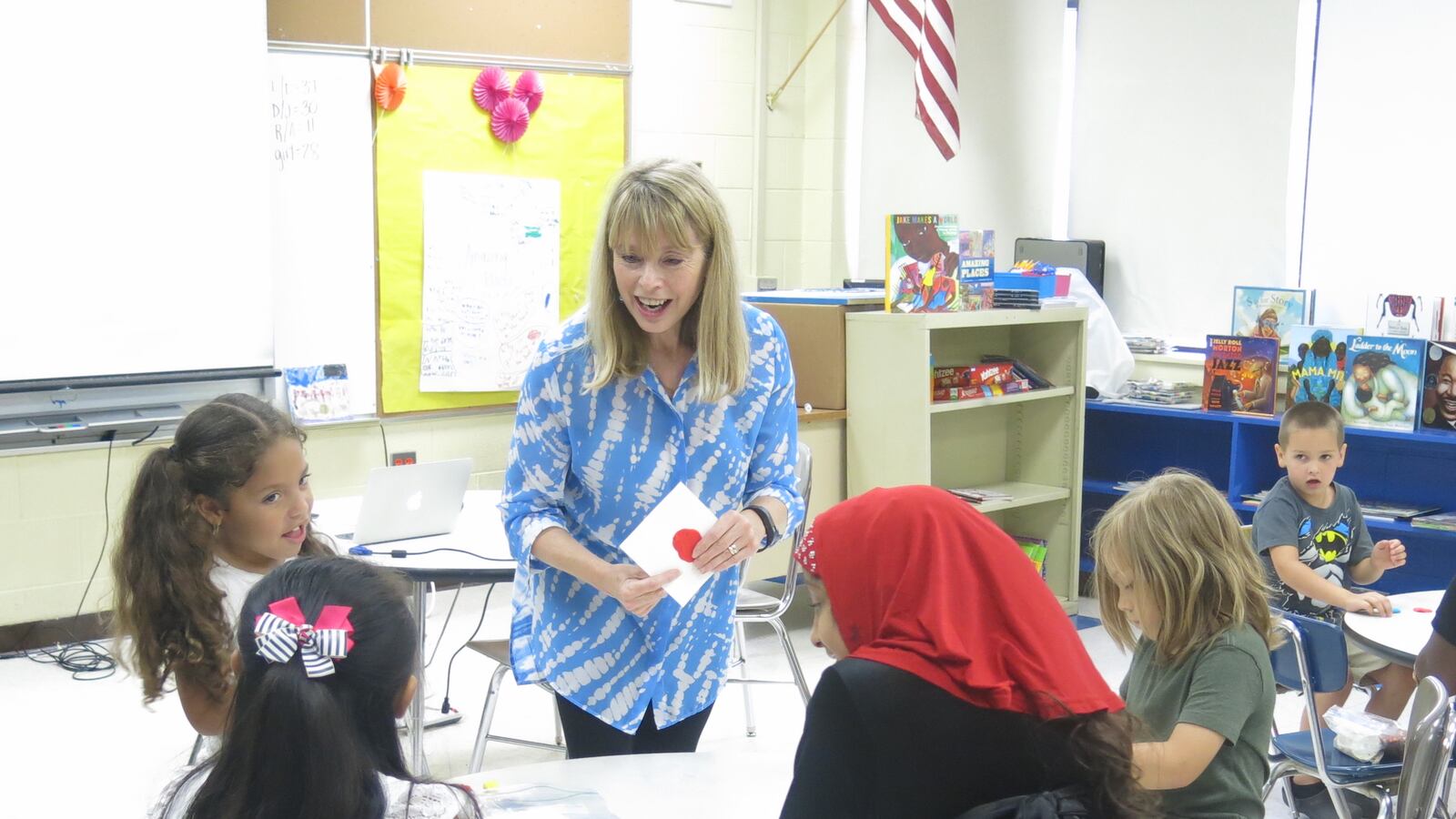 Author and illustrator Susan Eaddy leads students in a hands-on activity at Camp Explore, a literacy-based summer learning experience at J.E. Moss Elementary School in Nashville.