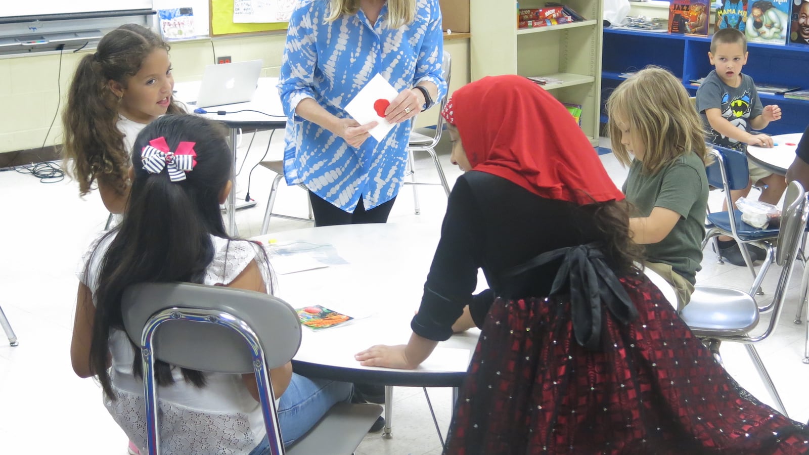 Author and illustrator Susan Eaddy leads students in a hands-on activity at Camp Explore, a literacy-based summer learning experience at J.E. Moss Elementary School in Nashville.