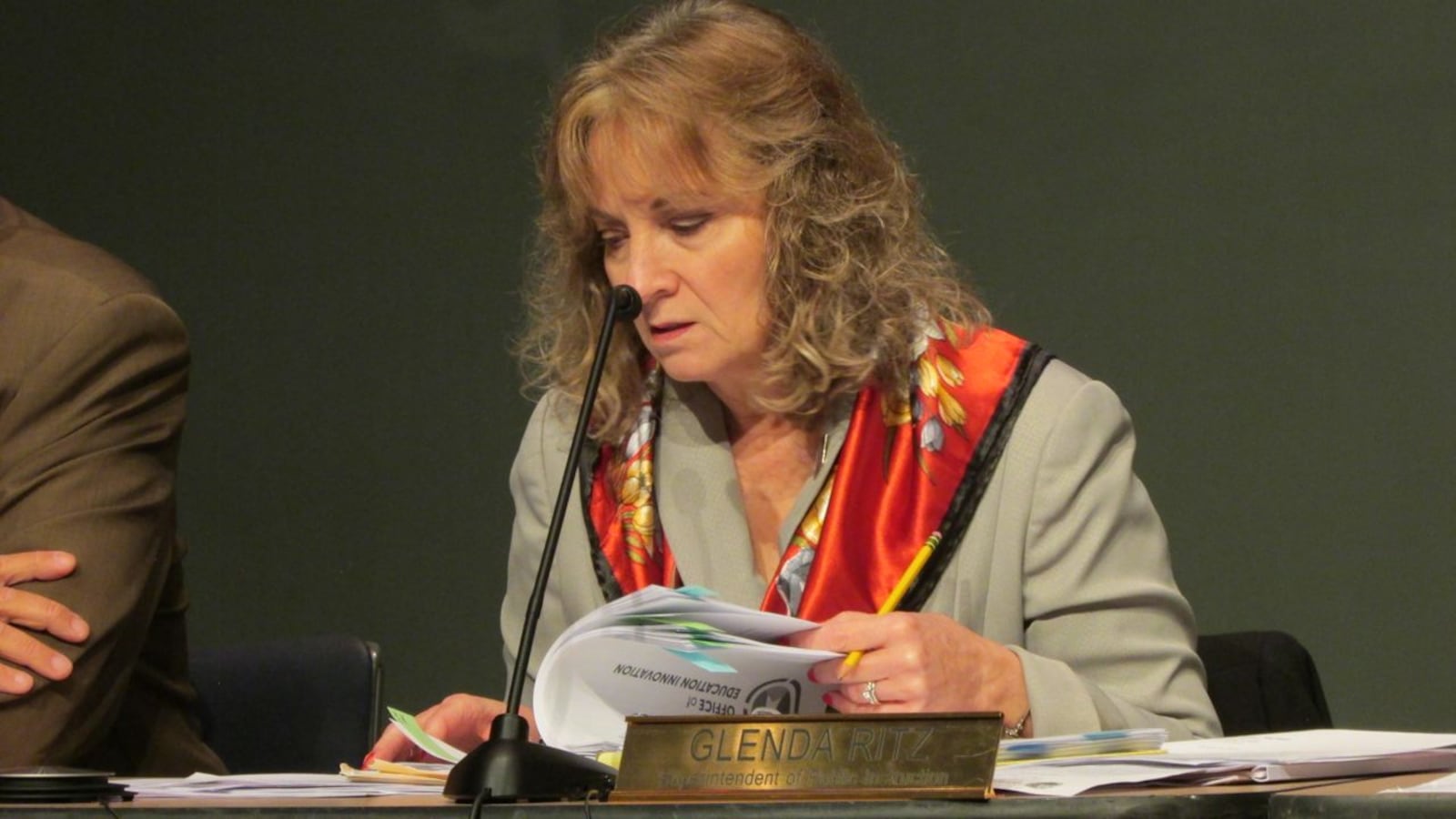 State Superintendent Glenda Ritz at November's Indiana State Board of Education meeting.