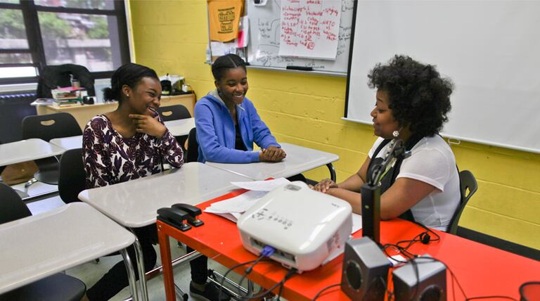 A diverse Brooklyn charter school has a new mission: to make sure its toughest classwork is done by a diverse group, too