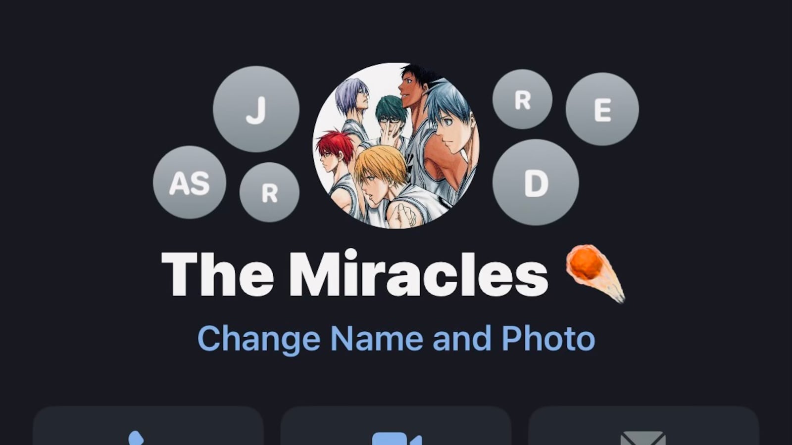 Screenshot of a group chat titled “The Miracles”
