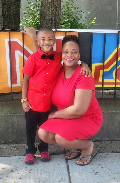Philoniese McCray and her son Niles.