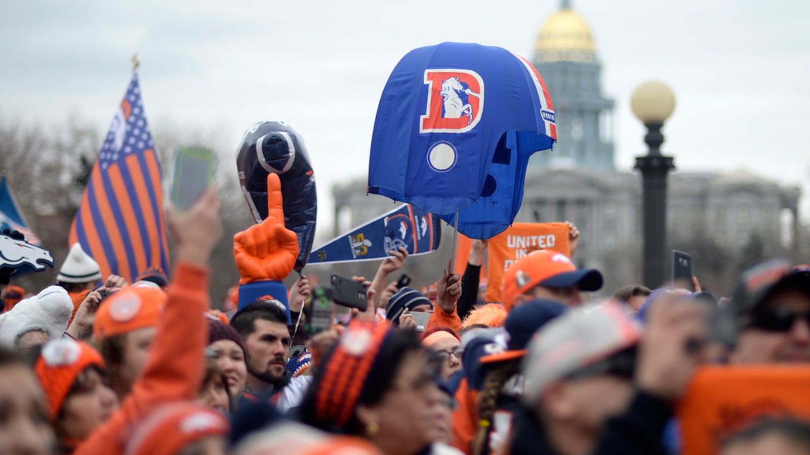 Broncos fans last gathered in Civic Center Park for a rally on Jan. 31 (Photo By AAron Ontiveroz/The Denver Post).