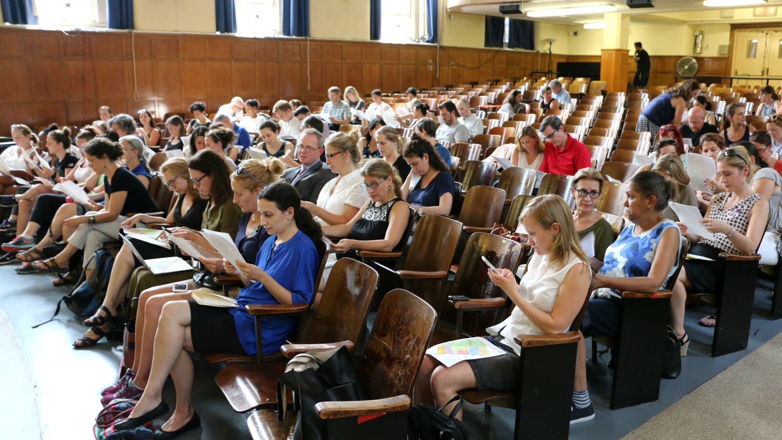 Parents attend a previous District 3 meeting.