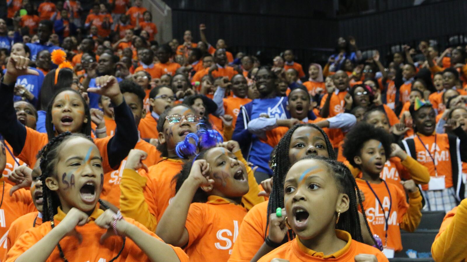 Success Academy hosts its annual "Slam the Exam" rally at the Barclays Center.