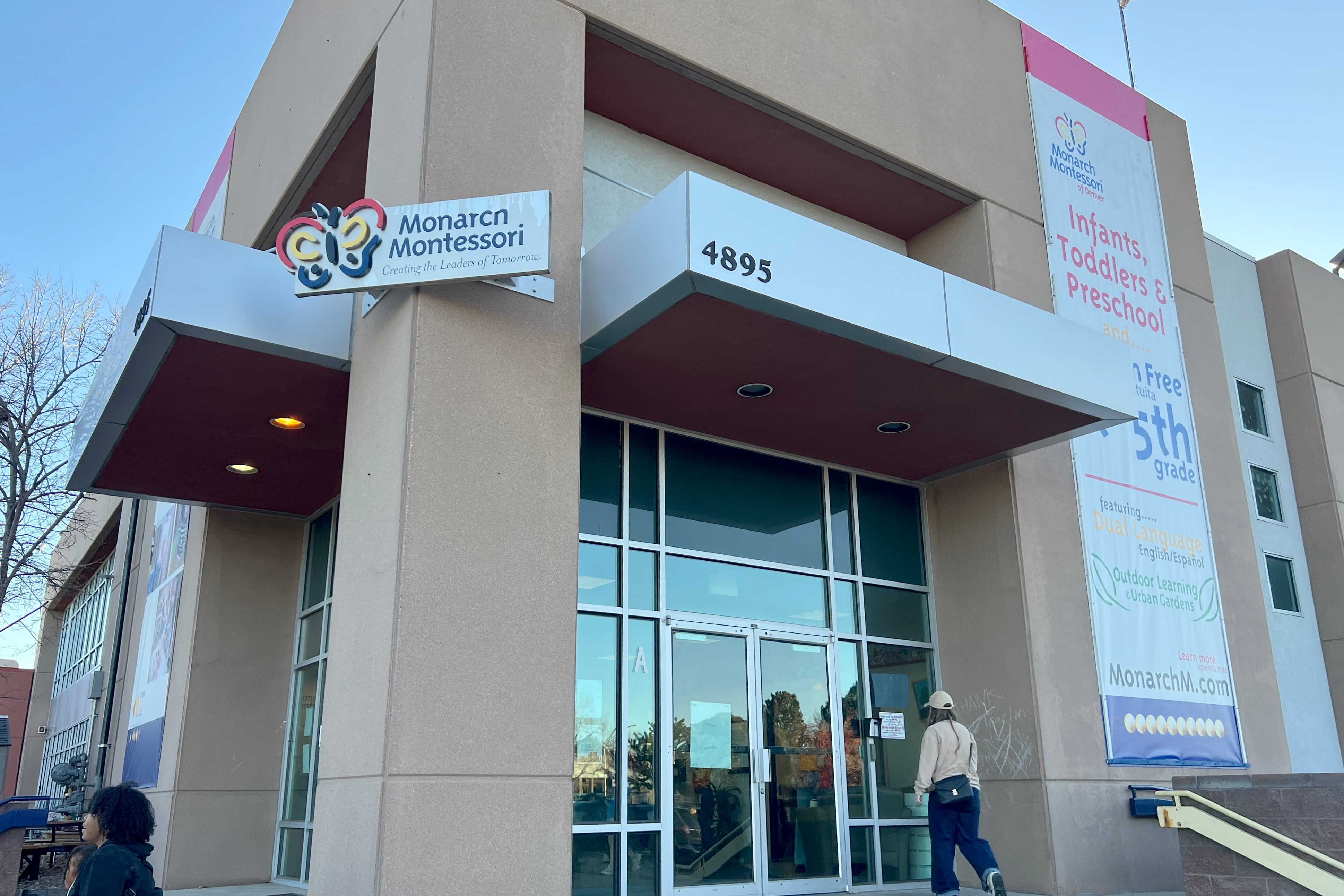 A photograph of a large school building.