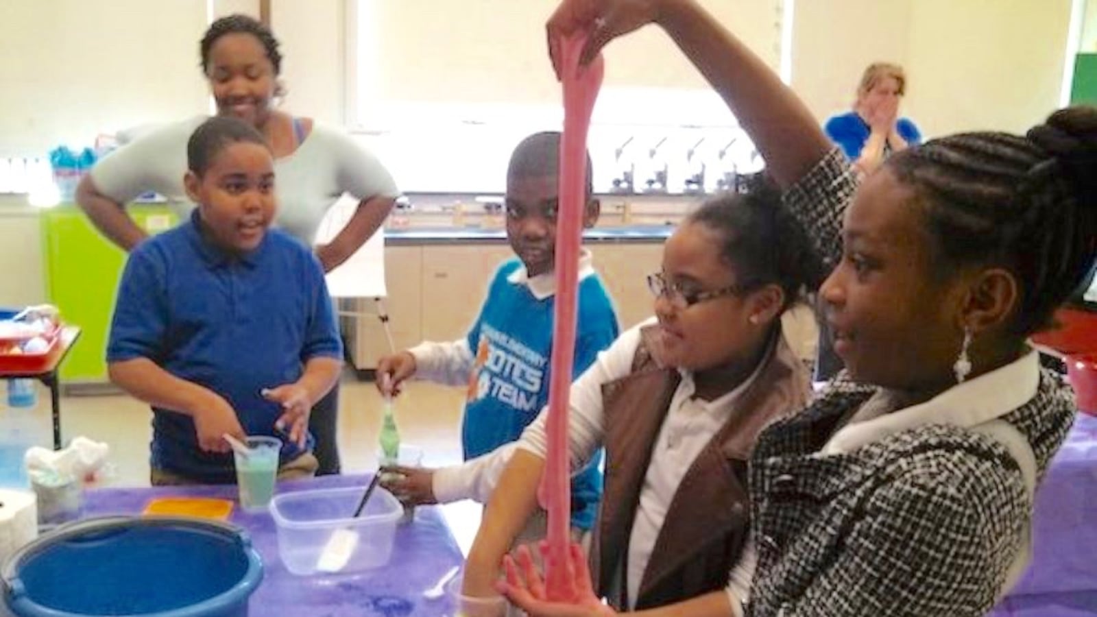 Students at Whitehaven Elementary School in Memphis participate in a 2014 STEM expo to develop skills in science, engineer, technology, and math.