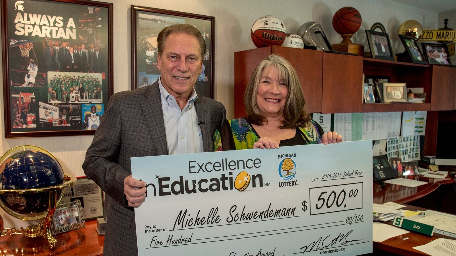 Schwendemann received an award from Michigan State University in part for creating customized learning plans for students.