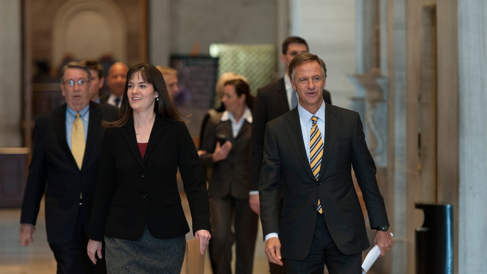 Tennessee Education Commissioner Candice McQueen and Gov. Bill Haslam have been navigating choppy waters over standardized testing in Tennessee.