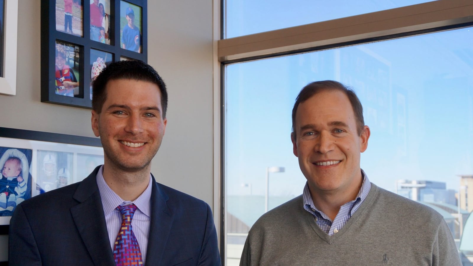 Brandon Brown (left) is CEO of The Mind Trust, an Indianapolis non-profit that  David Harris (right) previously led.