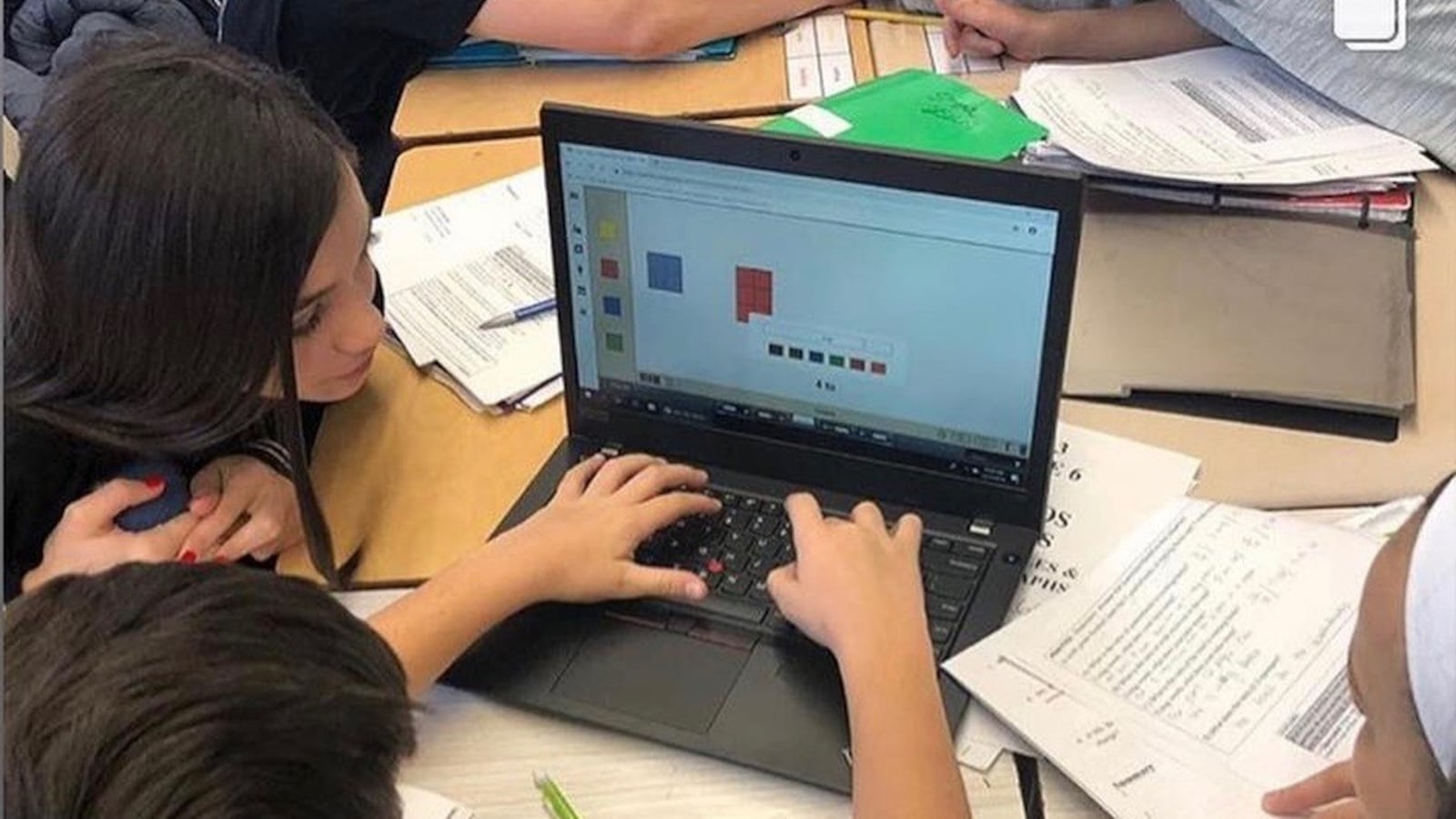 Students at I.S. 34 in Staten Island