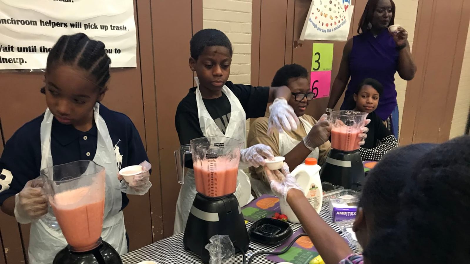 Students at Bethune Elementary-Middle School were treated to smoothies and popcorn on Count Day, courtesy of the Eastern Market and the district's office of school nutrition. The school also raffled prizes including a special lunch with the school's principal.