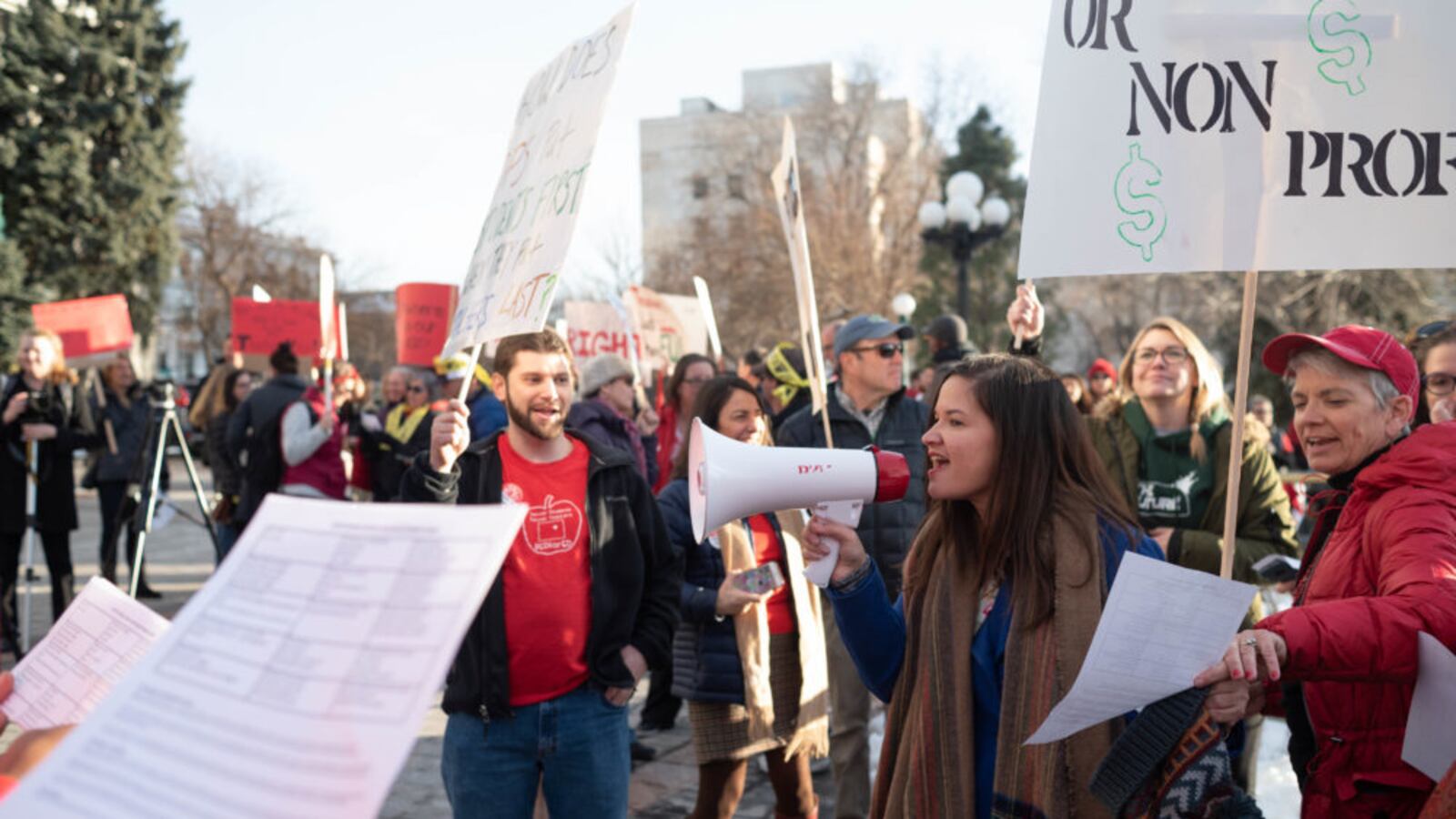 Denver teachers rallied on the steps of the Colorado State Capitol as their union is set to resume negotiations with the district.