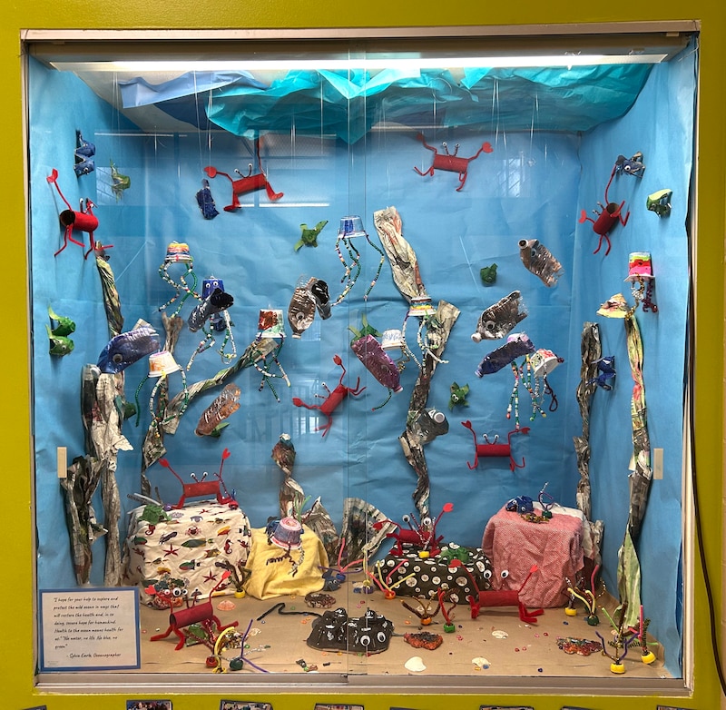 A display of all kinds of materials.