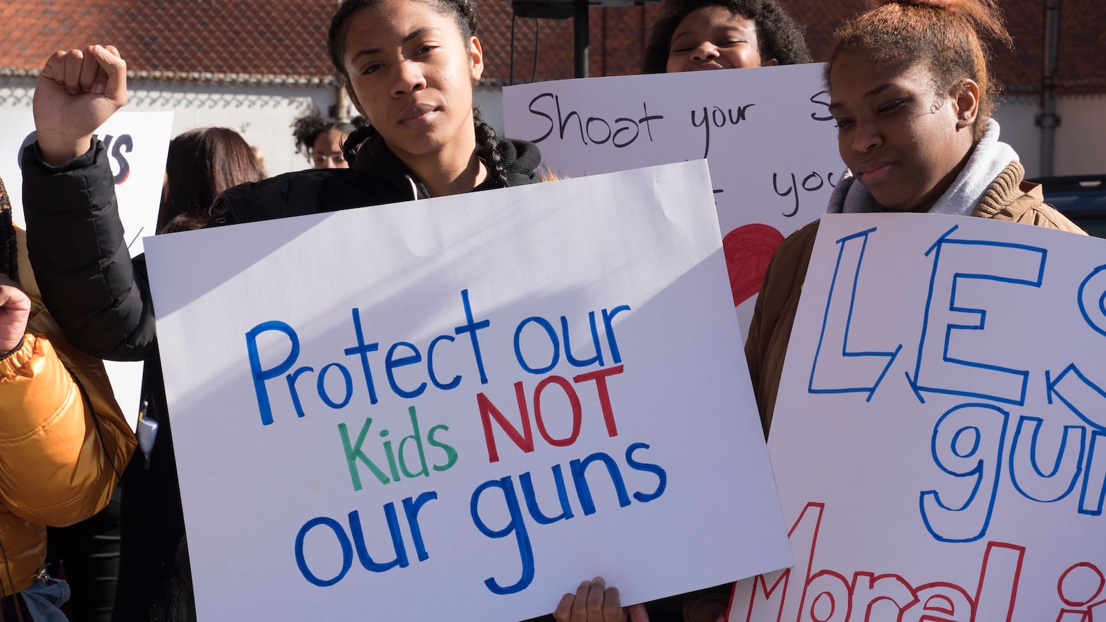 About 1,300 KIPP NYC students participated in the national school walkout a month after the Parkland, Florida shooting at Marjory Stoneman Douglas High.