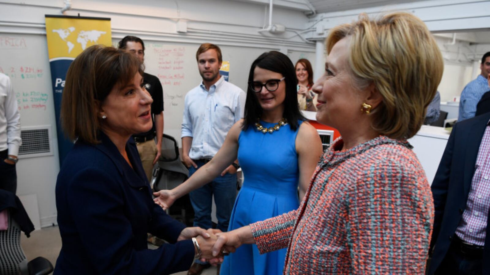 Secretary Hillary Clinton visited Galvanize in Denver.