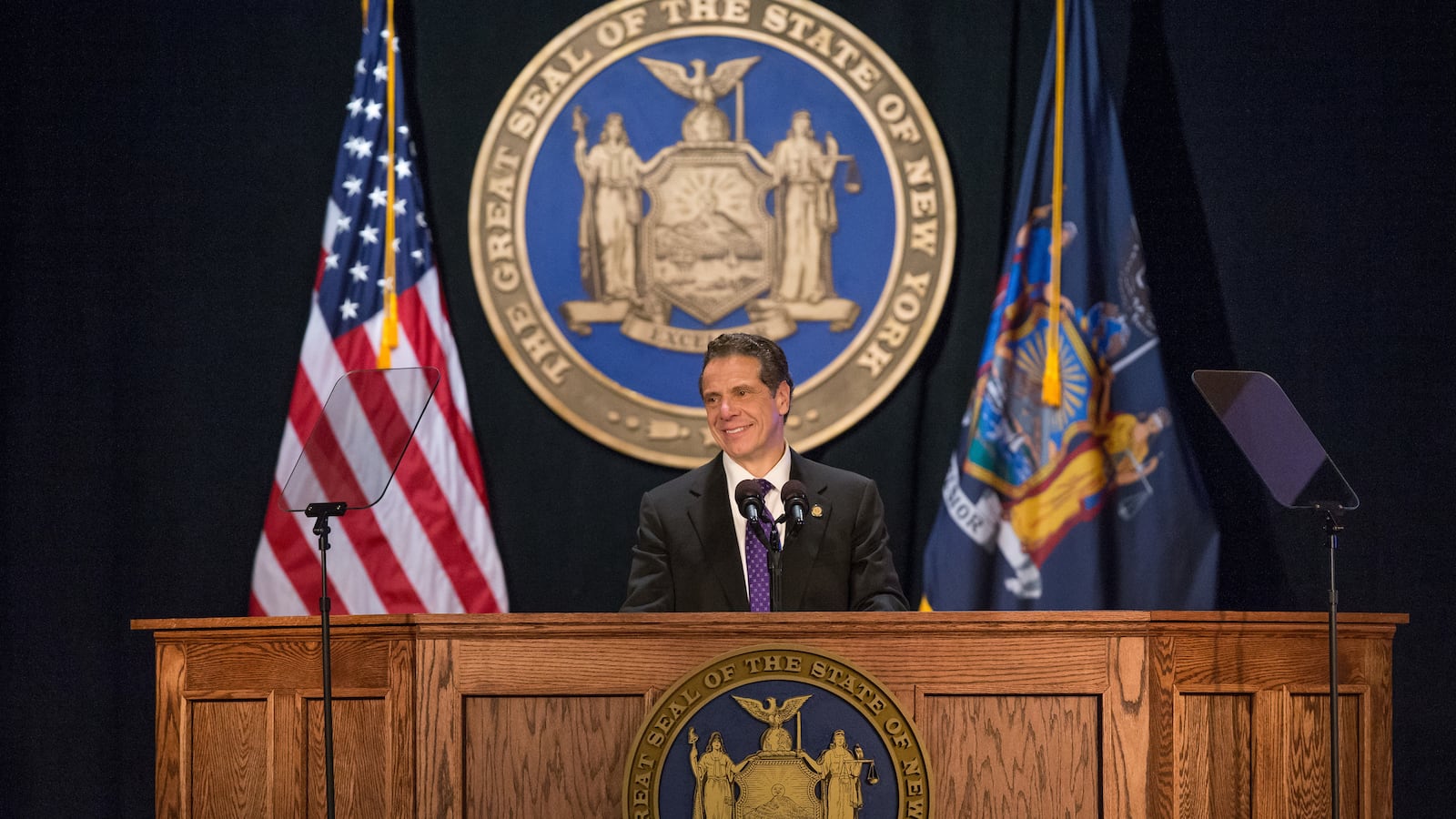 Governor Andrew Cuomo during his 2018 State of the State address.