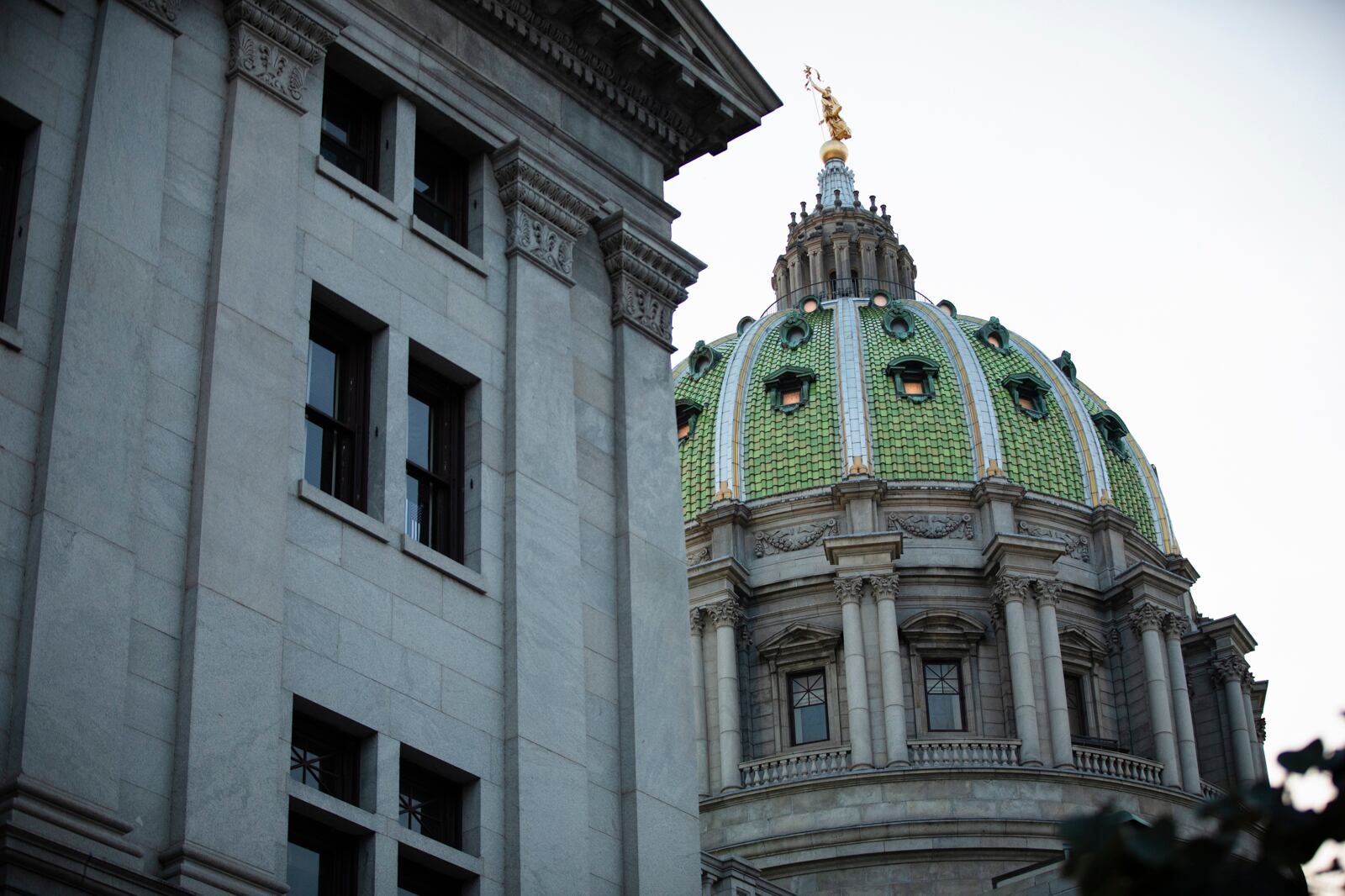 The dome of the Pennsylvania Capitol in Harrisburg