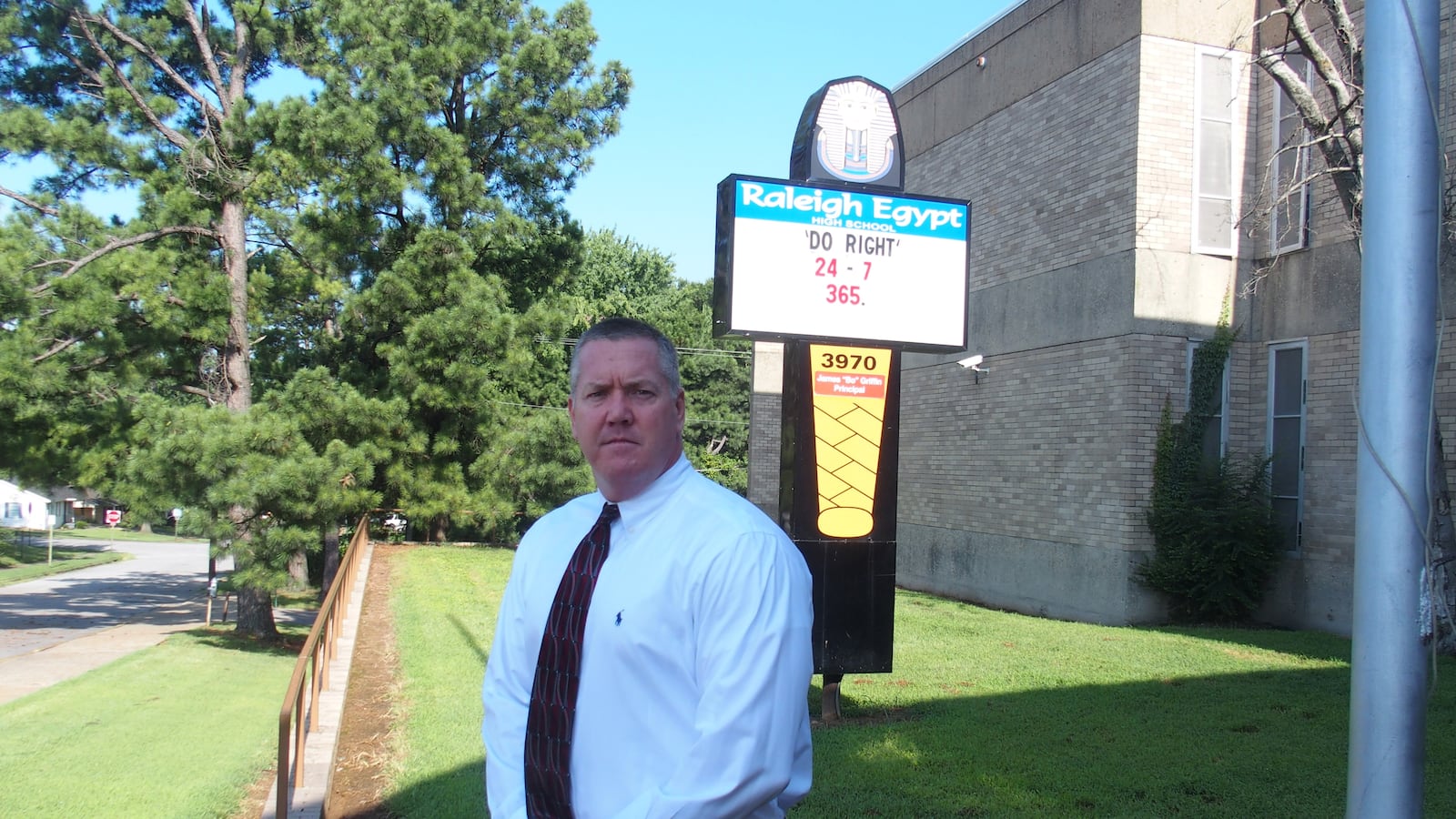 Raleigh Egypt High School principal Bo Griffin