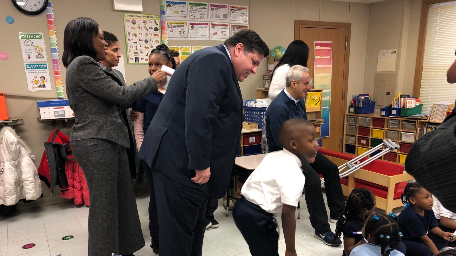 Illinois Gov. J.B. Pritzker visited a Chicago school last spring to tout additional investments in early education.