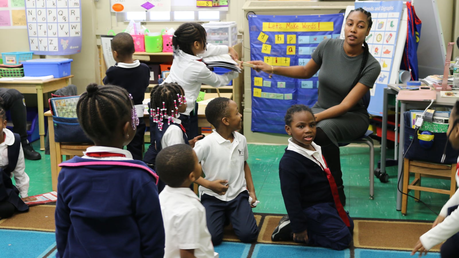 A kindergarten class at New American Academy Charter School in Canarsie