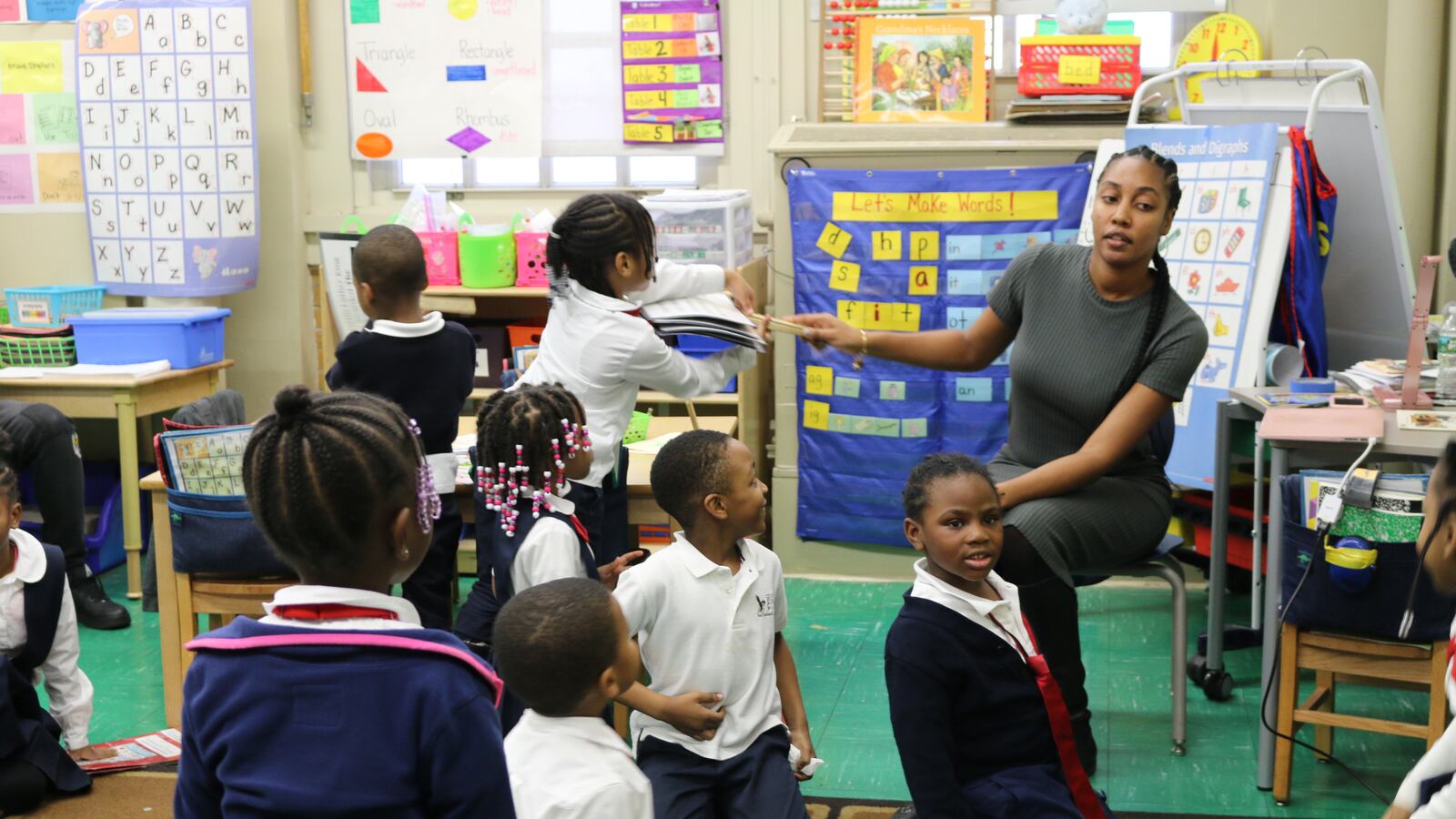 A kindergarten class at New American Academy Charter School in Canarsie