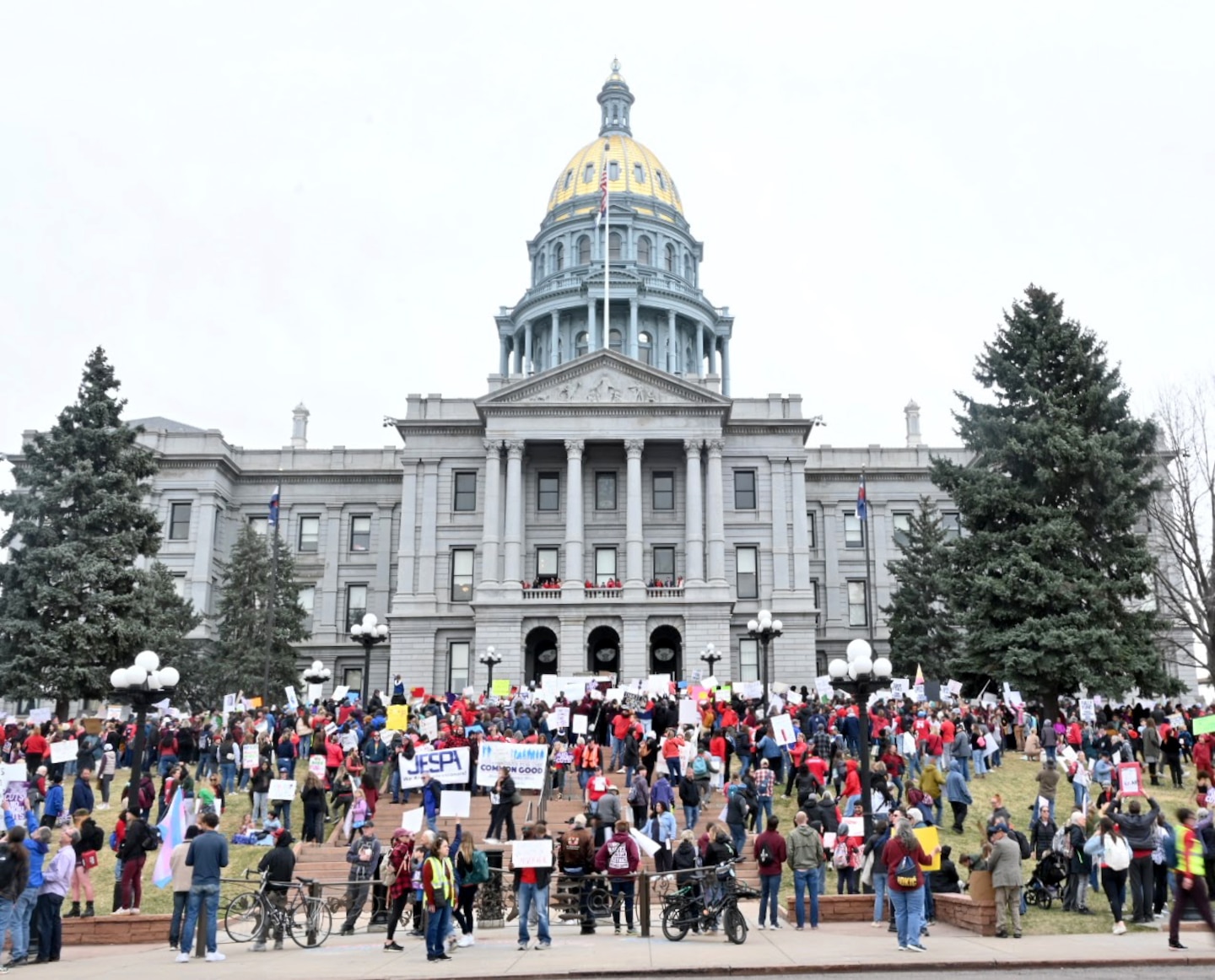 Co. Education Rally Educators rally at the Colorado Capitol to protest funding proposals ...