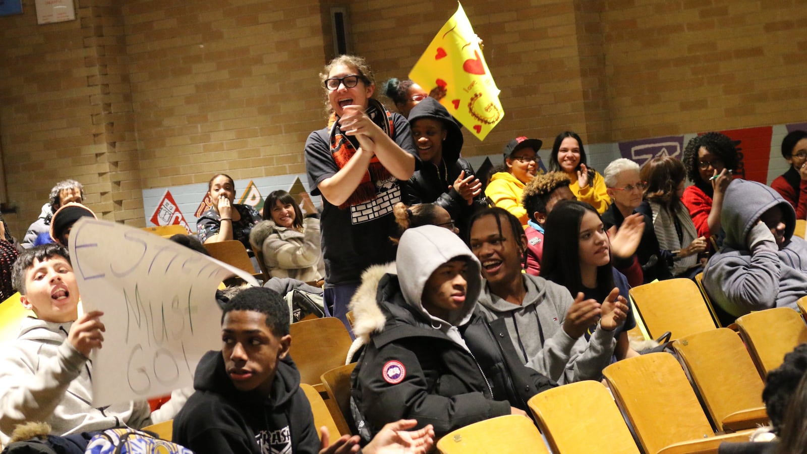 Global Tech Prep community members spoke out about plans to merge the school at a recent public hearing.