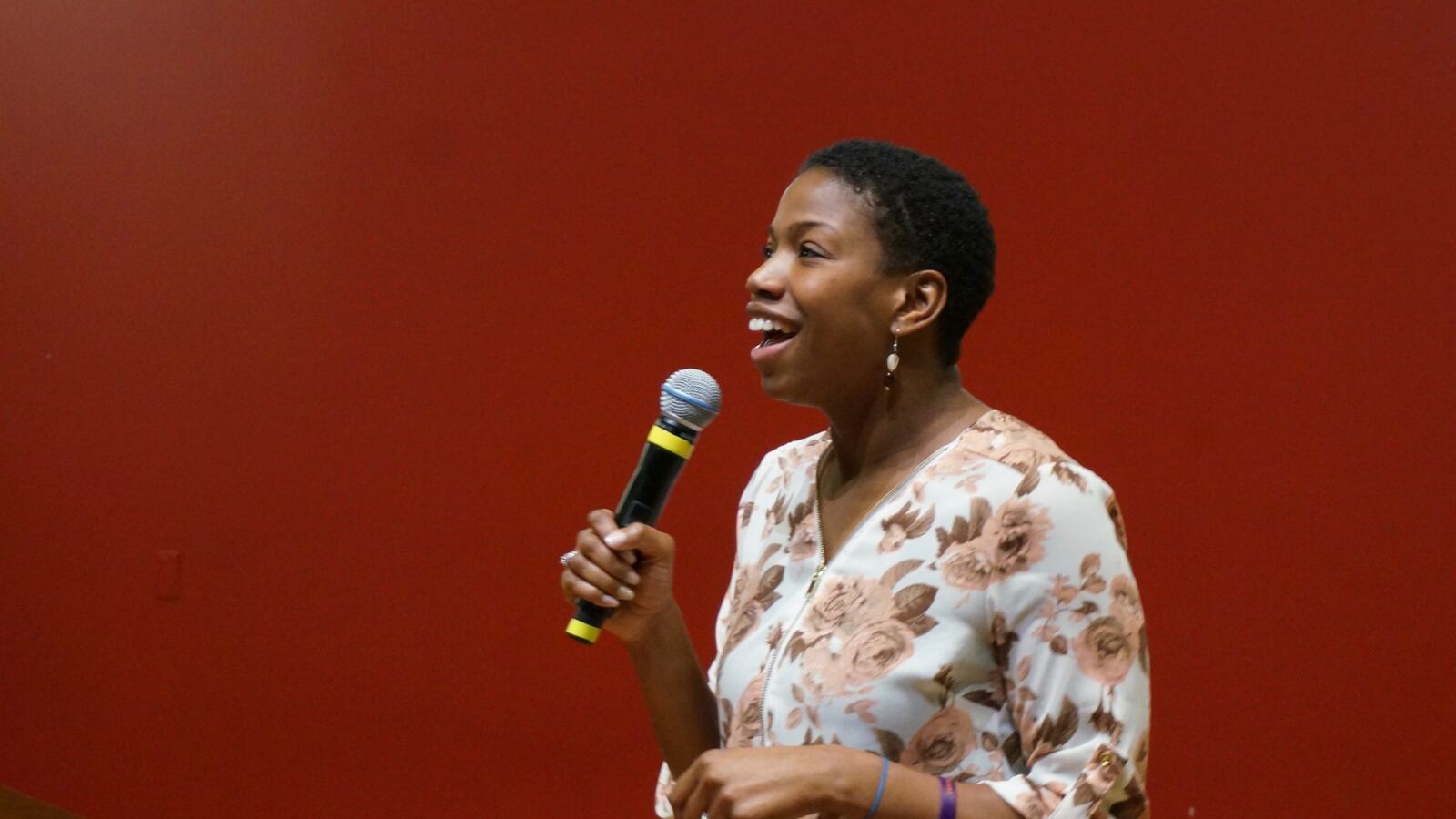 Katie Johnson at the Teacher Story Slam, April 19, 2018.