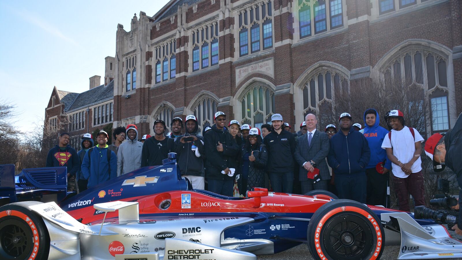 Comerica Bank surprised 50 Detroit Central High School students with the news that they’ll be able to attend the 2017 Chevrolet Detroit Grand Prix. The ninth- through 12th-grade students, who have an interest in robotics and technology, will meet with several racing professionals during a behind-the-scenes tour of race activities on Belle Isle on June 2.