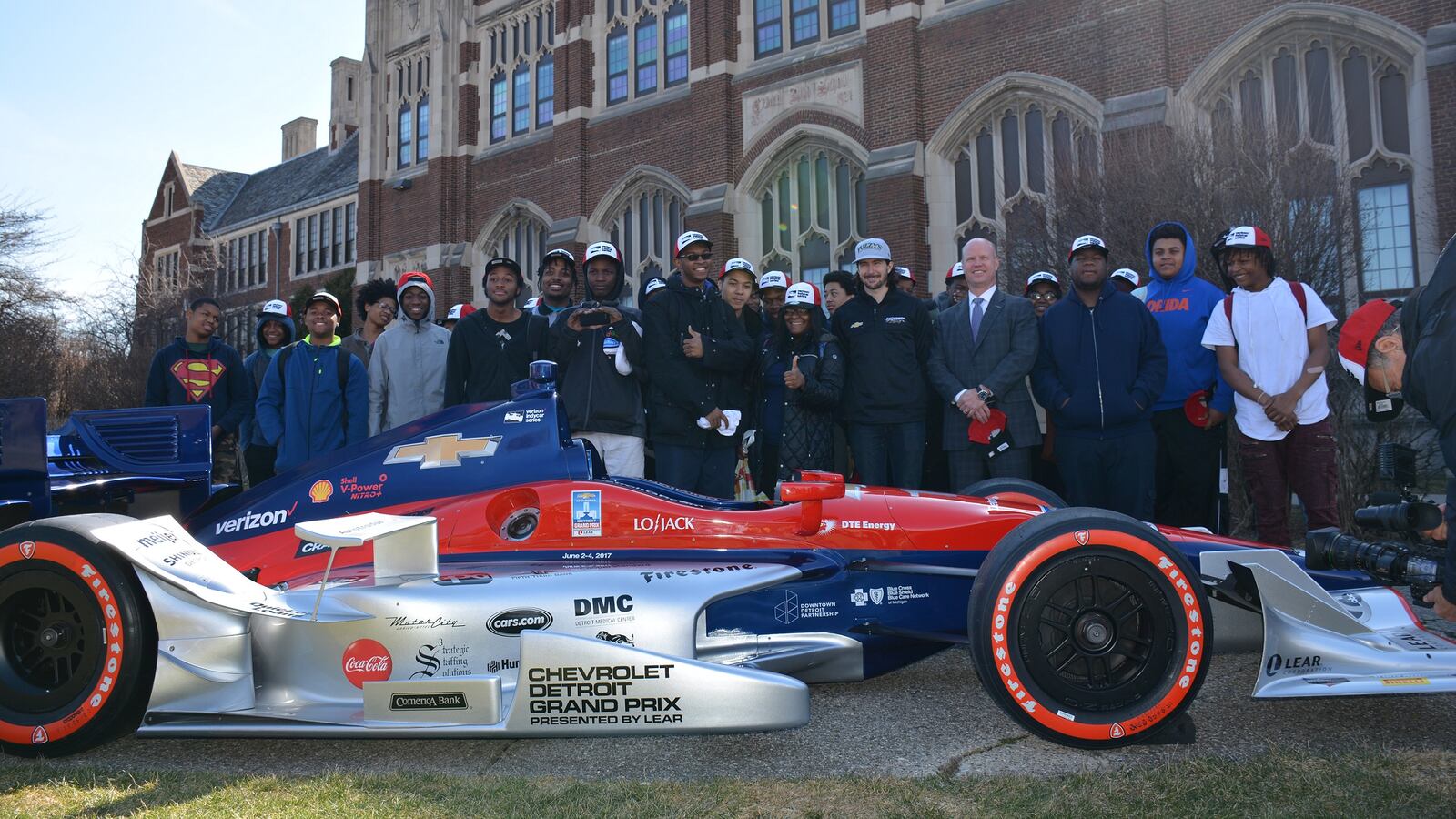 Comerica Bank surprised 50 Detroit Central High School students with the news that they’ll be able to attend the 2017 Chevrolet Detroit Grand Prix. The ninth- through 12th-grade students, who have an interest in robotics and technology, will meet with several racing professionals during a behind-the-scenes tour of race activities on Belle Isle on June 2.