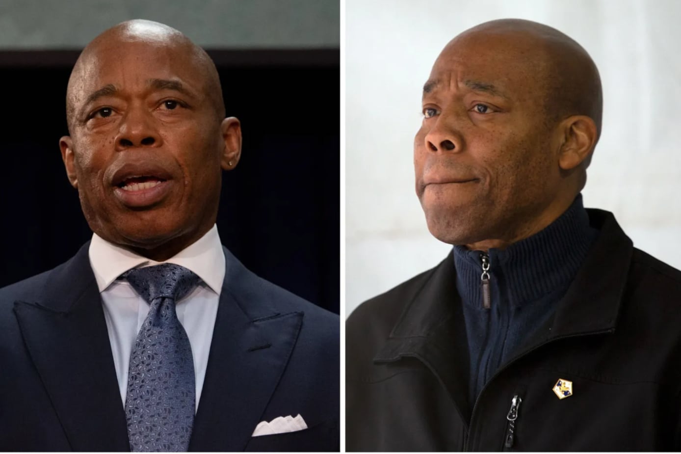 Mayor Eric Adams and his brother, Bernard Adams.