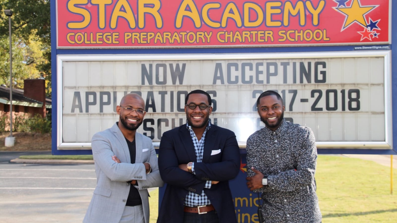 From left: Robert Harvey, Edward Stephens and James Johnson make up the new leadership team of STAR Academy Charter School in Memphis.