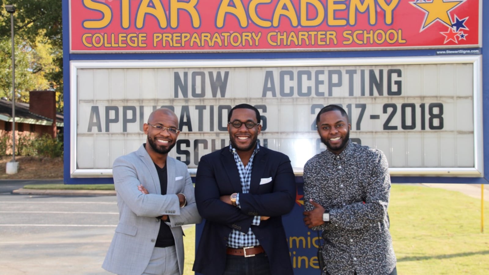 From left: Robert Harvey, Edward Stephens and James Johnson make up the new leadership team of STAR Academy Charter School in Memphis.