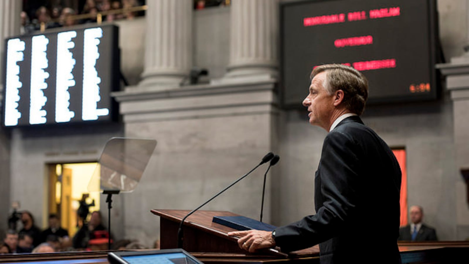 Tennessee Gov. Bill Haslam delivers his 2015 State of the State address.