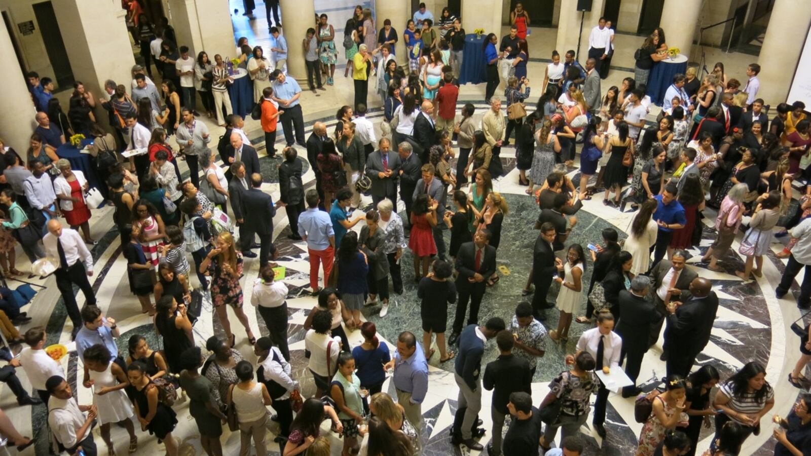 Recipients of the Chancellor's Arts Endorsed Diploma gather at the New York Supreme Courthouse.