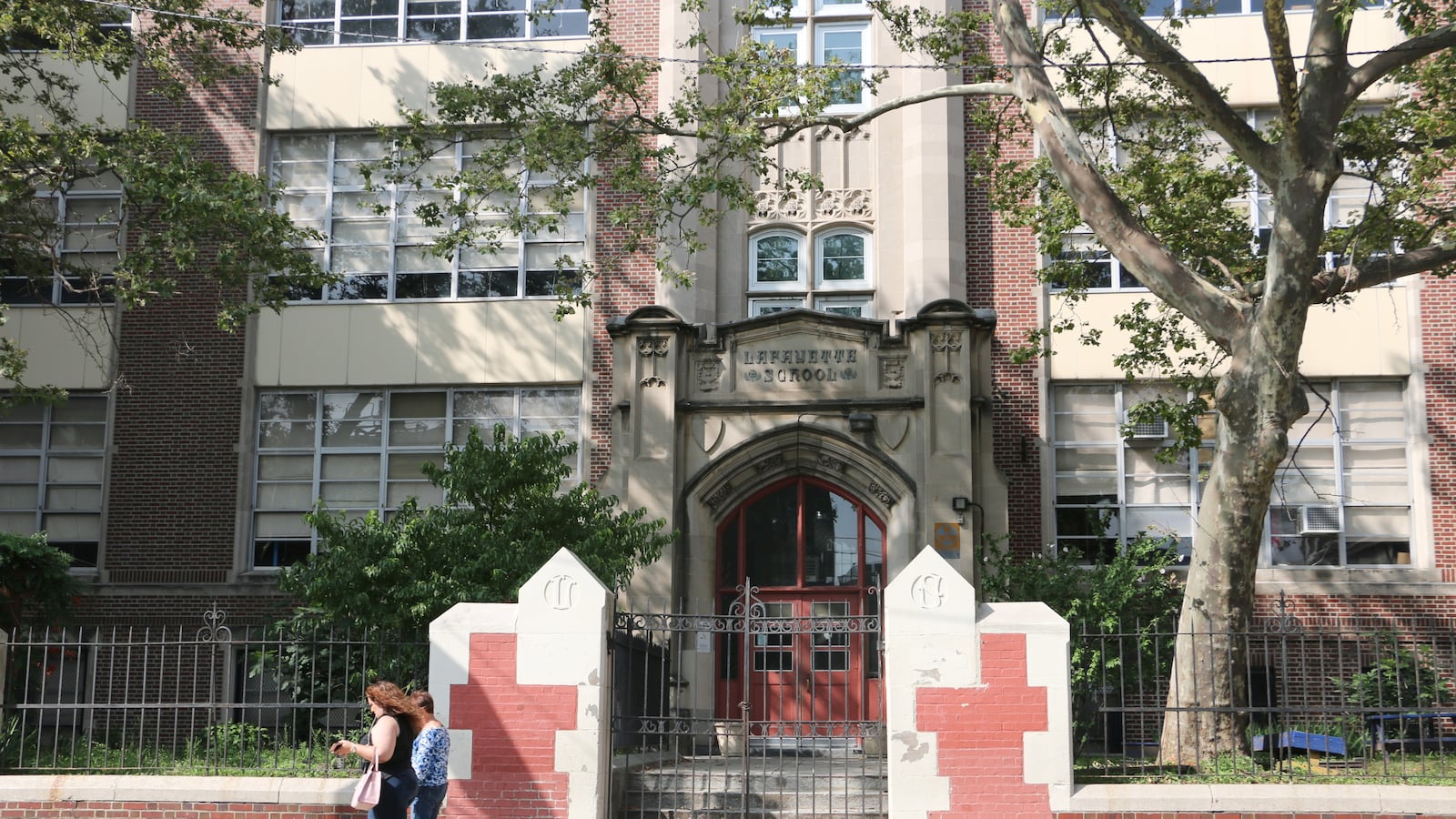 Lafayette Street School, built in the 1840s, is the district’s oldest school. Last year, four of its ceilings collapsed.