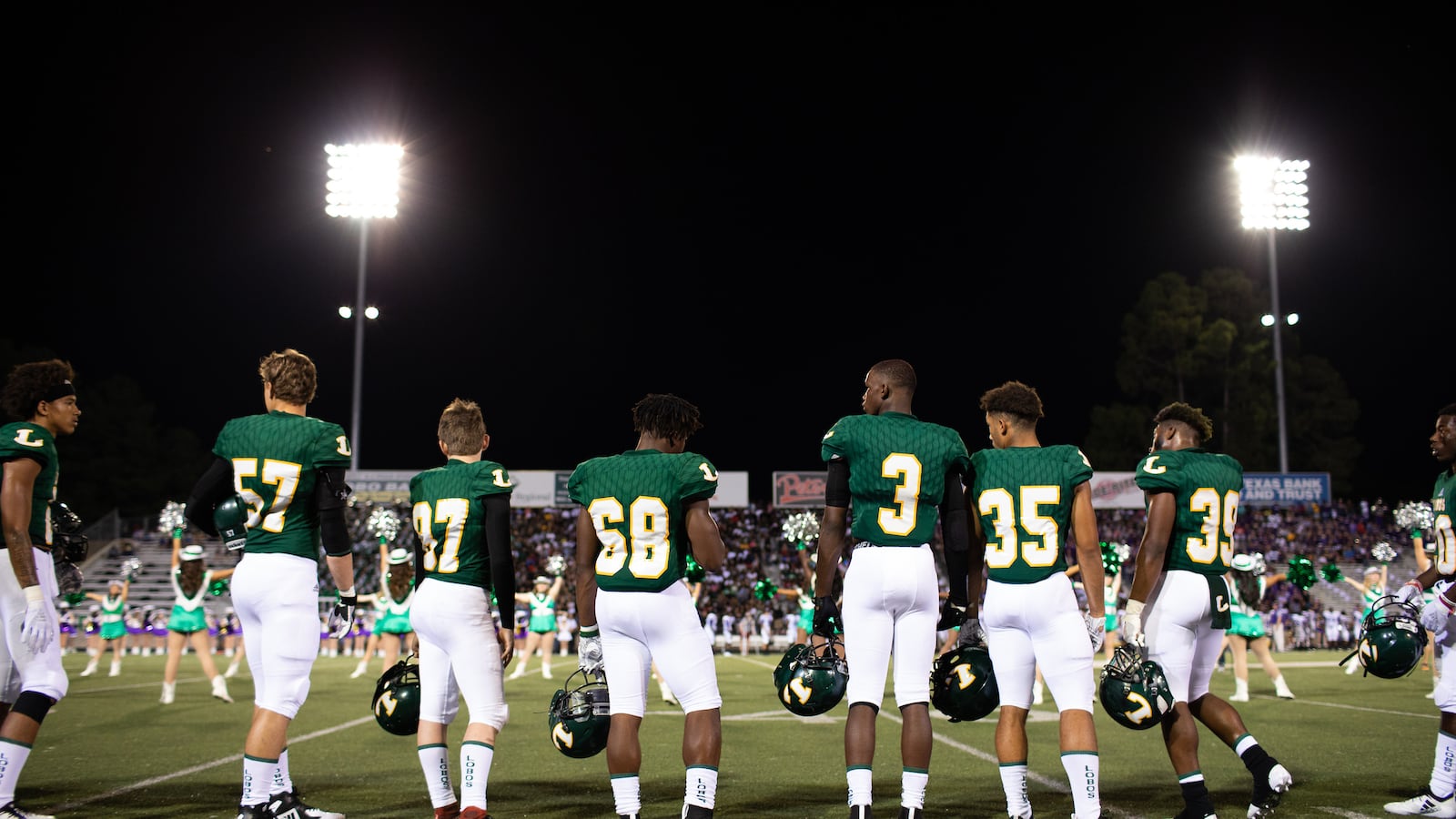 The football season opener at Longview High School on Aug. 31, 2018. This year, a 1970 federal desegregation order was lifted for Longview ISD.