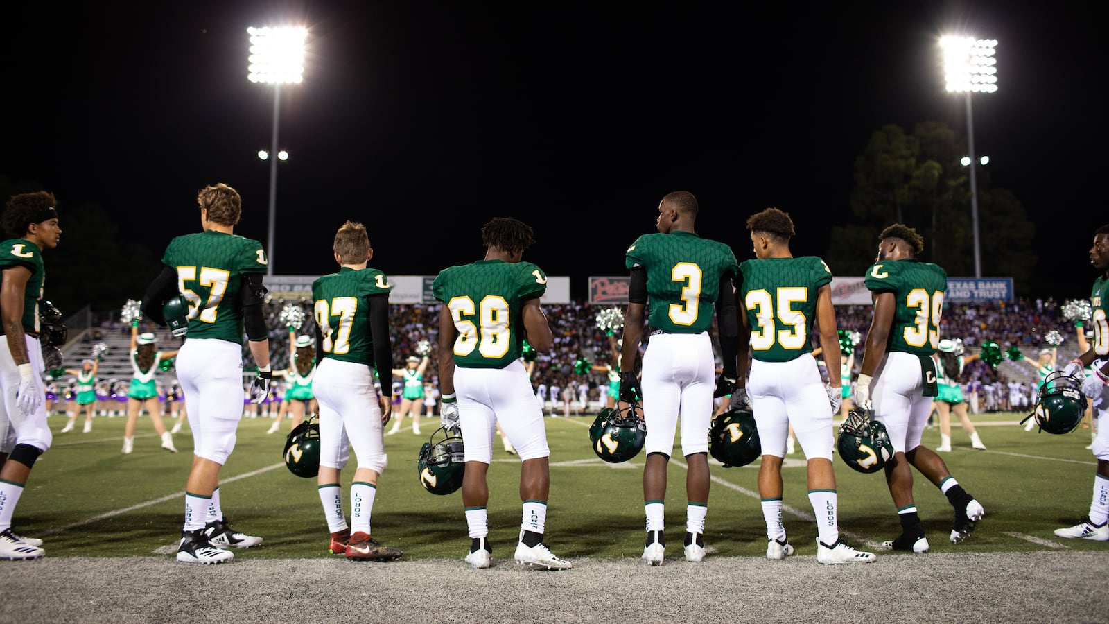 The football season opener at Longview High School on Aug. 31, 2018. This year, a 1970 federal desegregation order was lifted for Longview ISD.